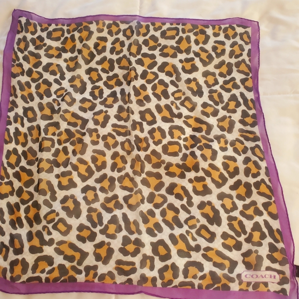 Coach scarf 100% silk